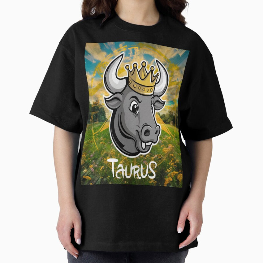 Astrology Zodiac Designs: Taurus #8 Oversized T-Shirt