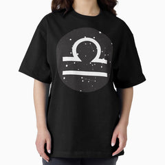 Libra Zodiac Sign - Astrology Star Sky Oversized T-Shirt
