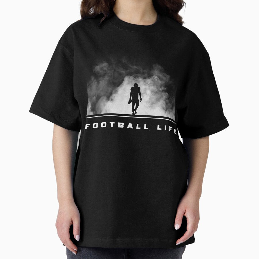 Astute Football Apparel Footballretro Wave Oversized T Shirt