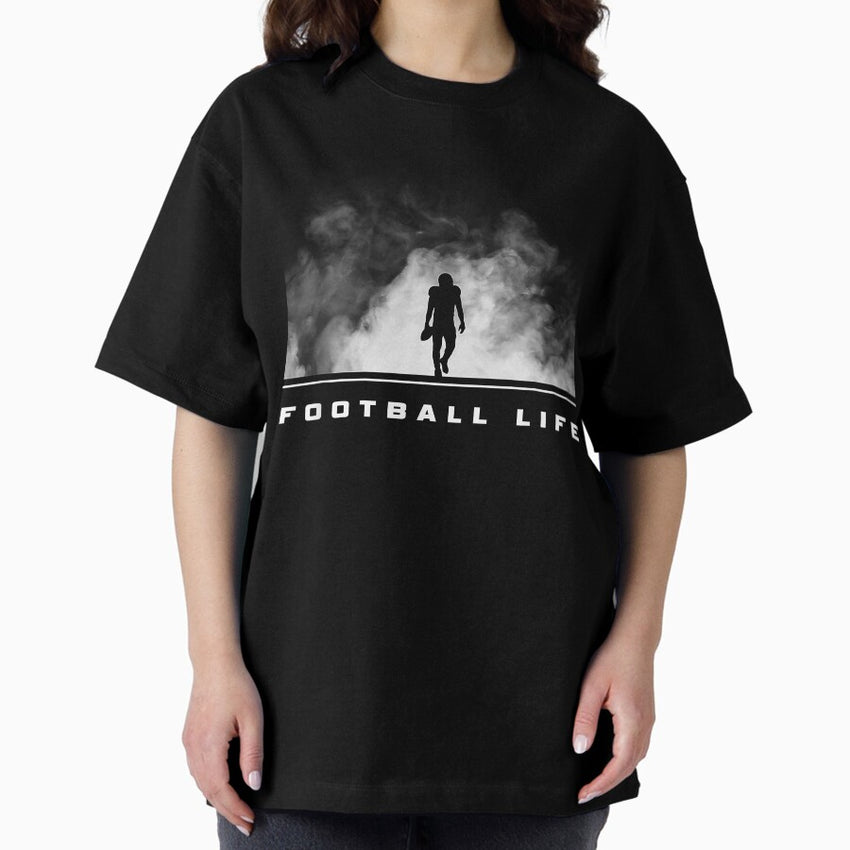 Astute Football Apparel Footballretro Wave Oversized T Shirt