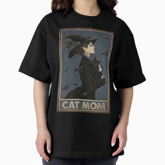 Cat Halloween Cat Mom Oversized T-Shirt