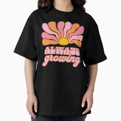 Always Growing Retro Floral Oversized T Shirt