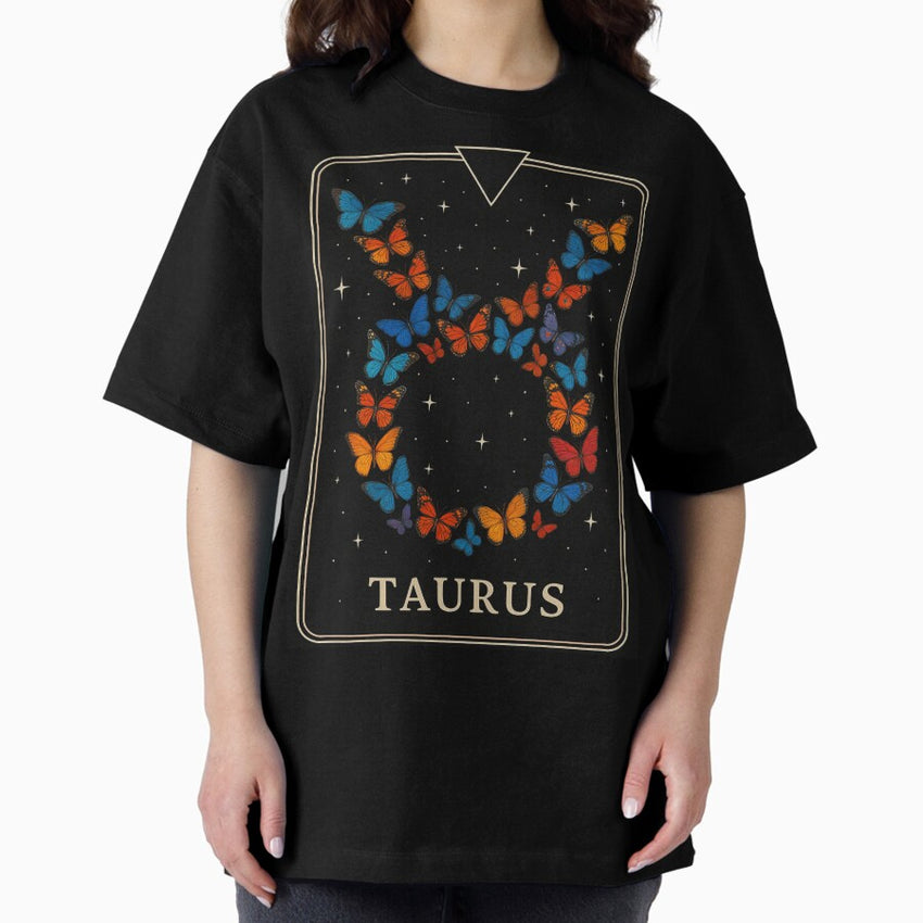 taurus butterflies design Oversized T-Shirt