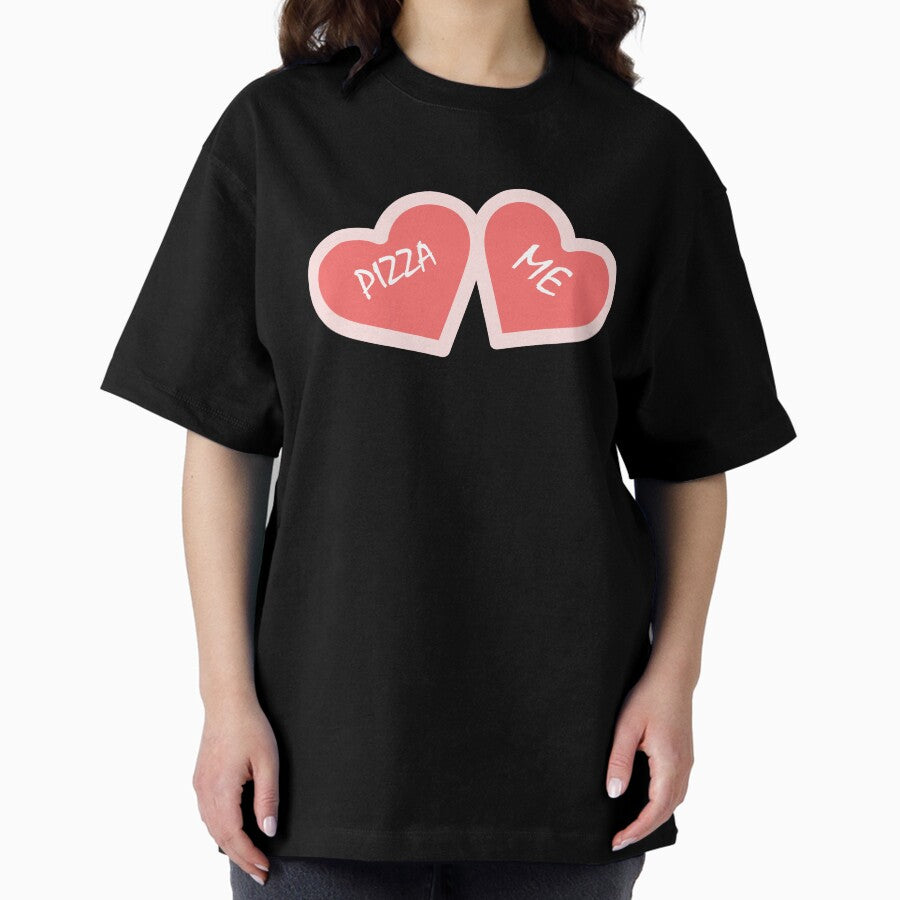 Pizza Love Heart Oversized T-Shirt
