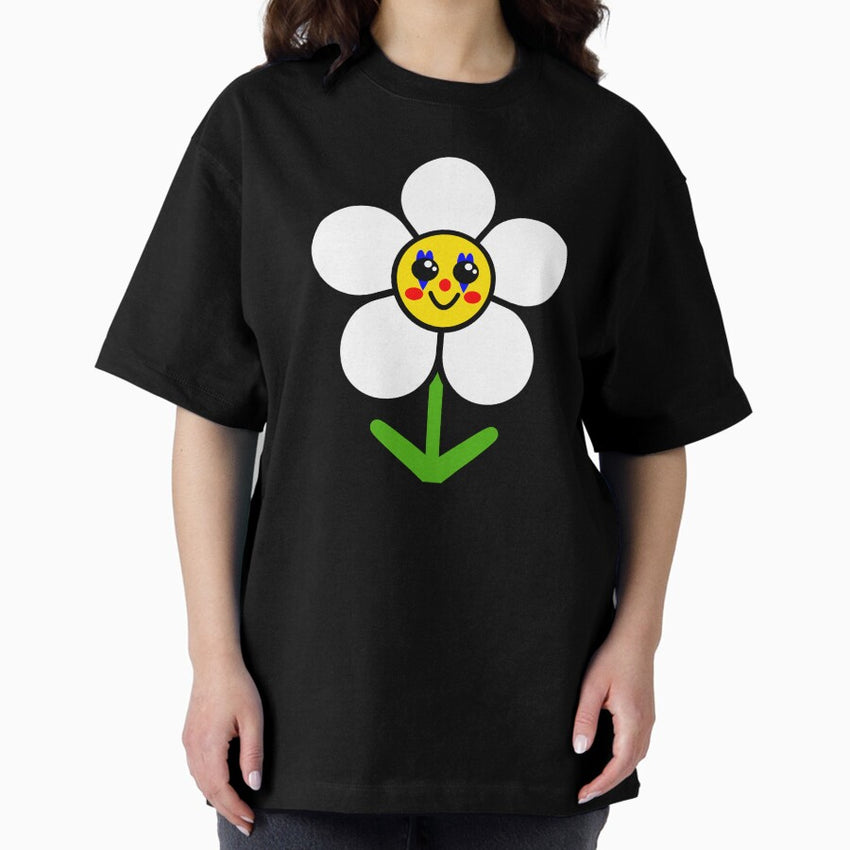 Retro Clowncore Kidcore Flower Oversized T-Shirt