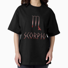 A metallic scorpio zodiac sign image Oversized T-Shirt
