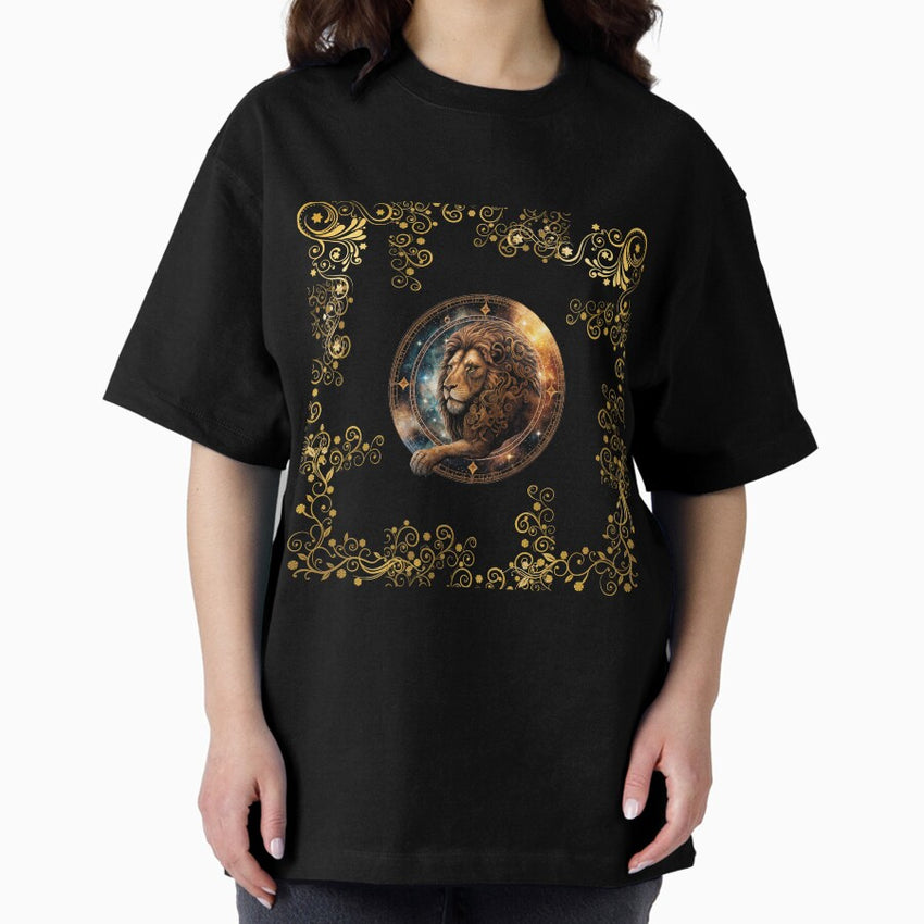 LEO ZODIAC SIGN WITHOUT FONT Oversized T-Shirt