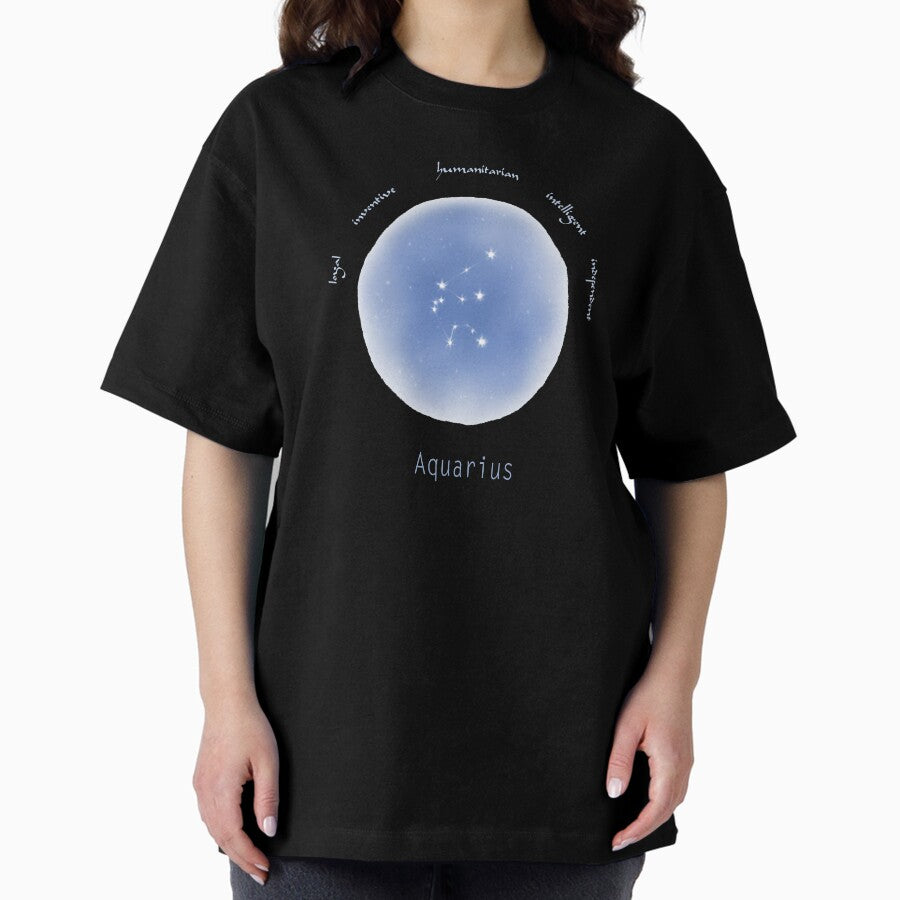 Aquarius, Zodiac Series Oversized T-Shirt