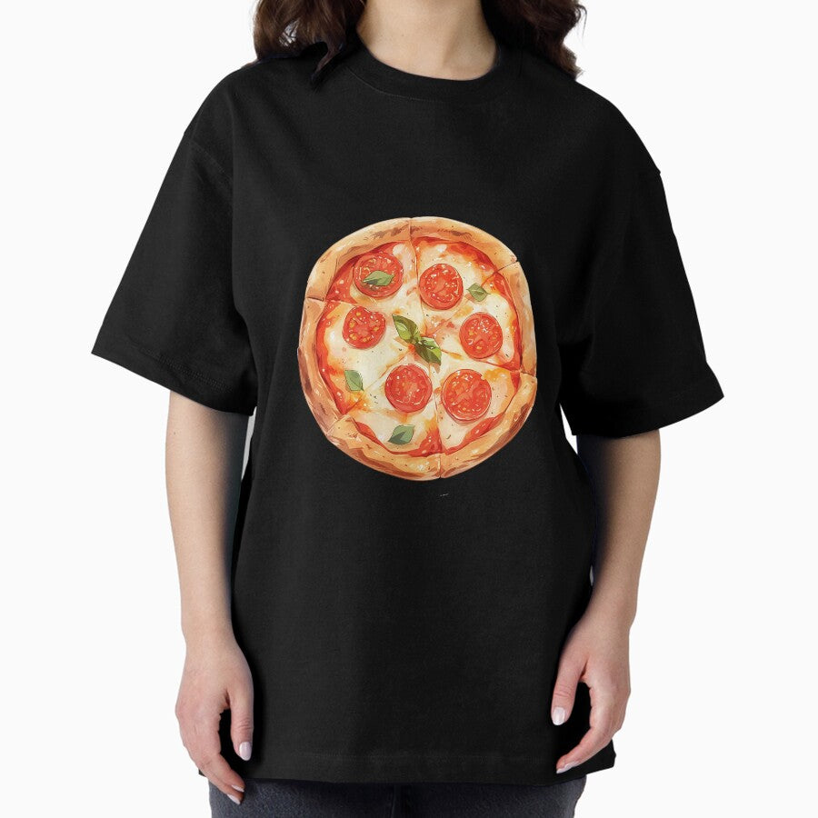 Veggie Delight Pizza Party Oversized T-Shirt