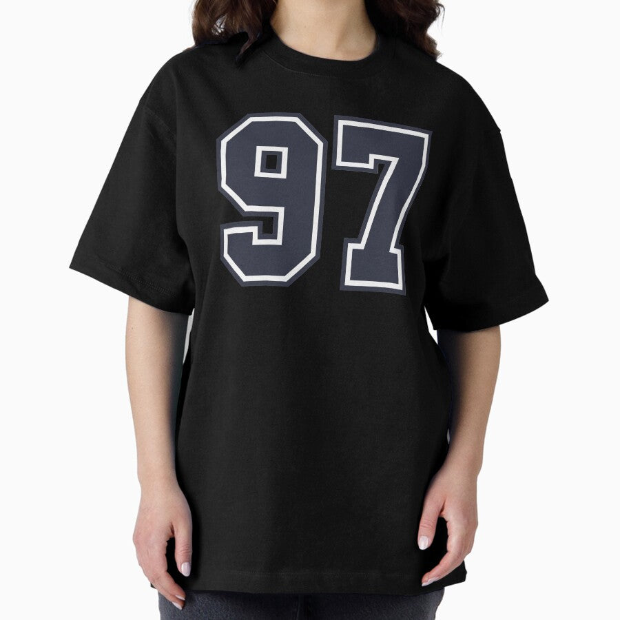 97 Sports Number Ninety-Seven Oversized T-Shirt