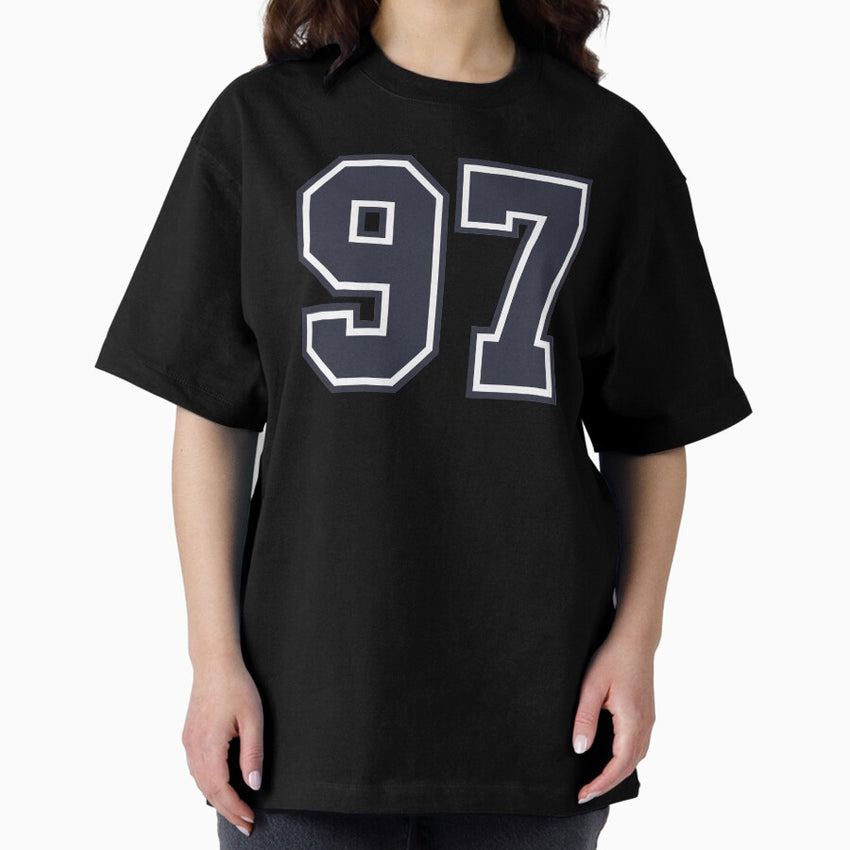 97 Sports Number Ninety-Seven Oversized T-Shirt