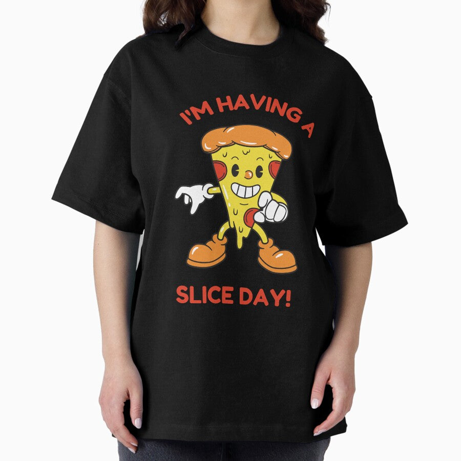 Pizza Lover Slice Day Limited Edition Oversized T-Shirt