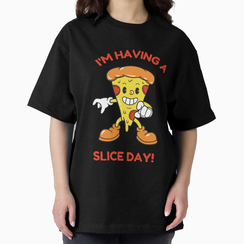 Pizza Lover Slice Day Limited Edition Oversized T-Shirt