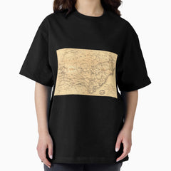 Civil War Sherman's March from Atlanta to Goldsboro Map Oversized T-Shirt