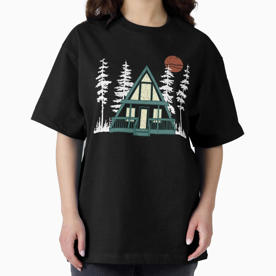 A Frame with Pine Trees Oversized T-Shirt