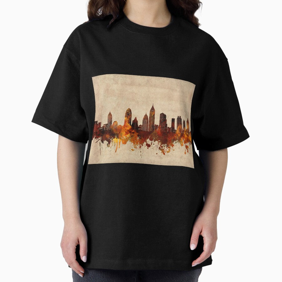 Atlanta Skyline Vintage Oversized T Shirt