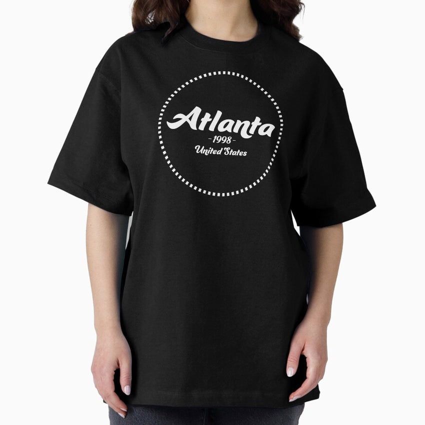 Atlanta Circle Design Oversized T Shirt