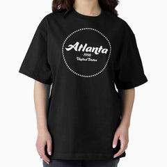 Atlanta Circle Design Oversized T Shirt