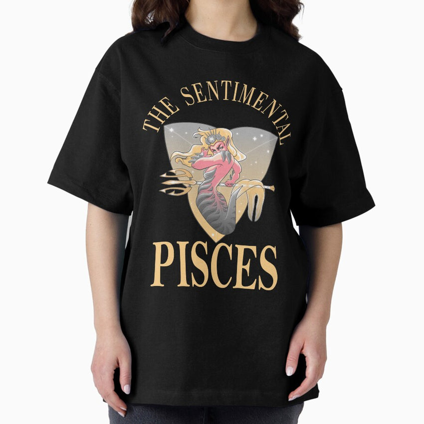 Pisces Zodiac Sign, Astrology, Astrological Sign Oversized T-Shirt