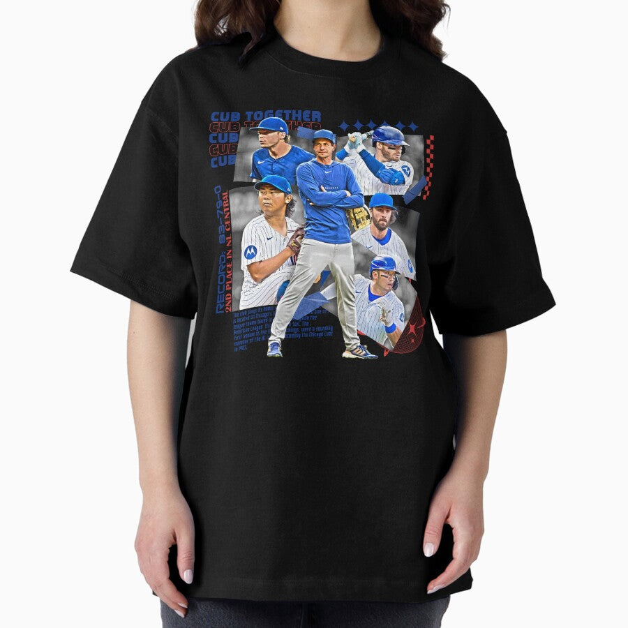 Chicago Baseball Team Squad Design Oversized T-Shirt