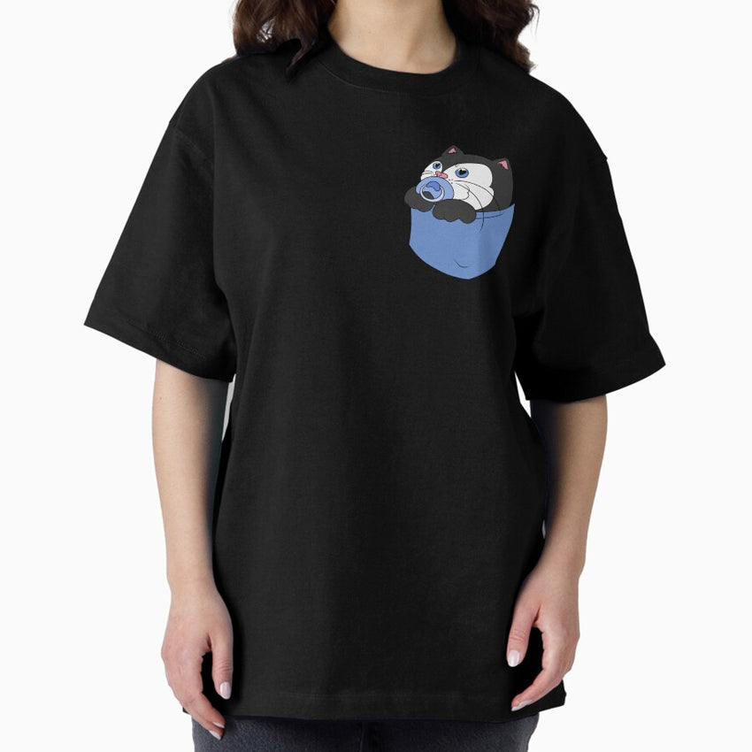 Cute Kitten in the Pocket Oversized T-Shirt