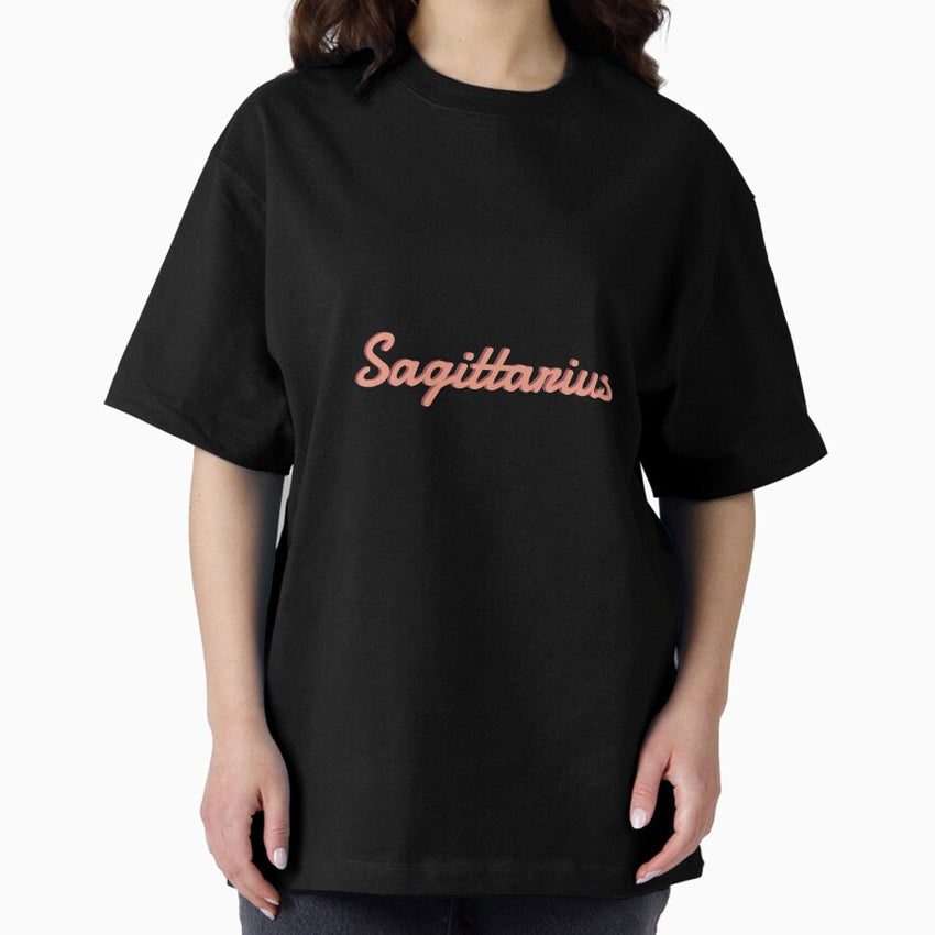 Pink and Red Sagittarius Oversized T-Shirt
