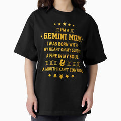 gold Gemini Mom Zodiac Sign gift omniscience Birthday Gift, for mom funny sarcastic saying offended Horoscope Meme for Best Friend bf gf Oversized T-Shirt