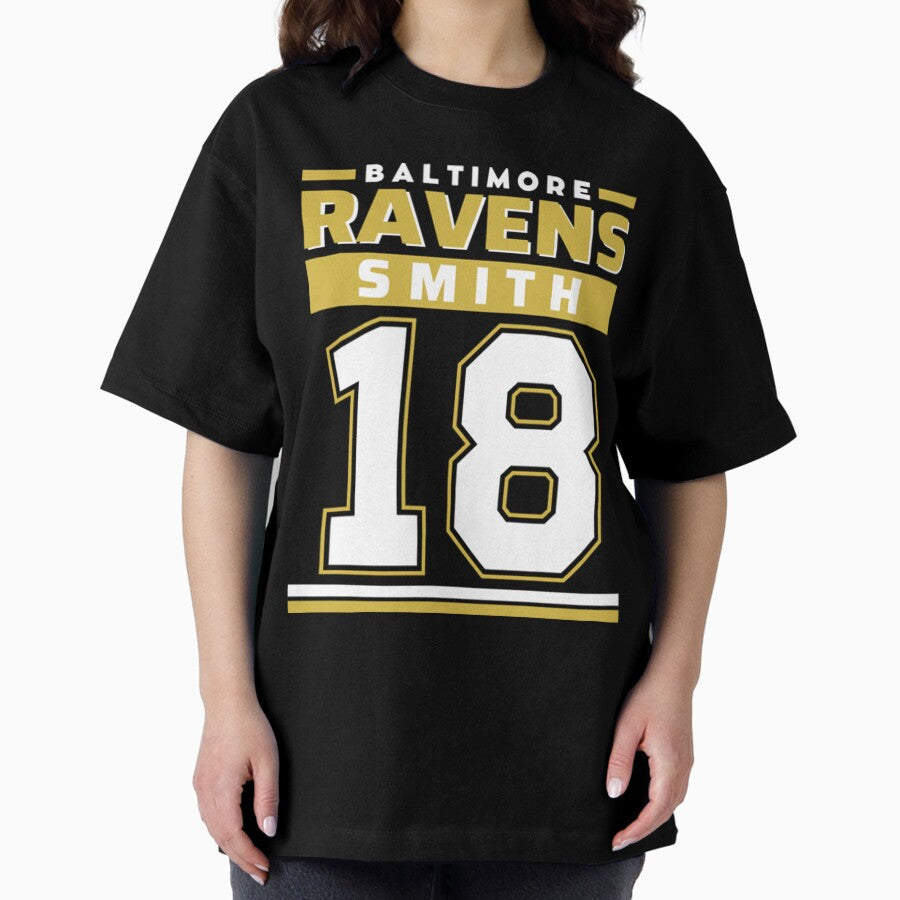 Baltimore Ravensss Smith 18 Edition Varsity Oversized T-Shirt