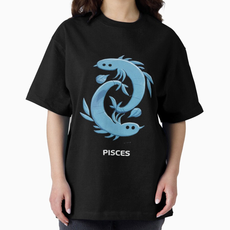 Astrology Zodiac Designs: Pisces #10 Oversized T-Shirt