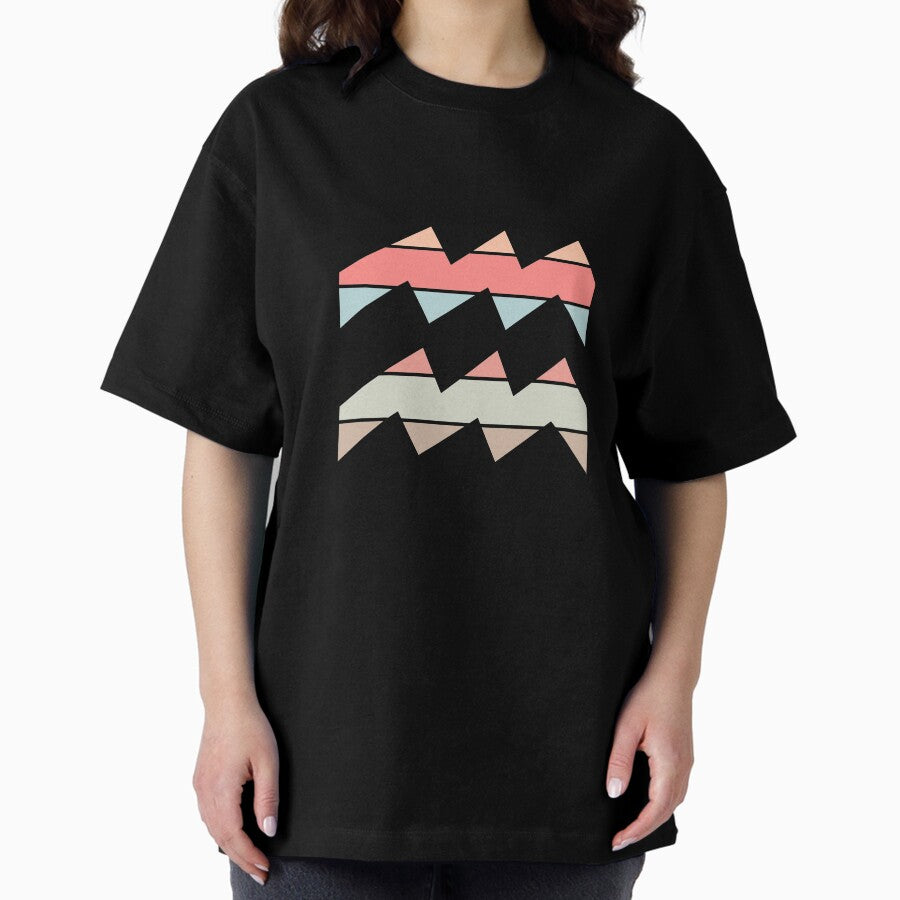 Vintage Aquarius Sign Oversized T-Shirt