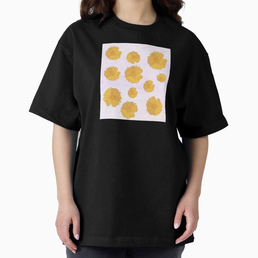 Vintage Floral Pattern Oversized T-Shirt