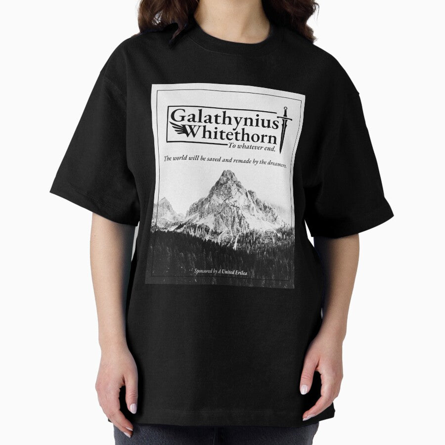 Aelin Galathynius Rowan Whitethorn Political Poster Throne Of Glass Art Oversized T Shirt