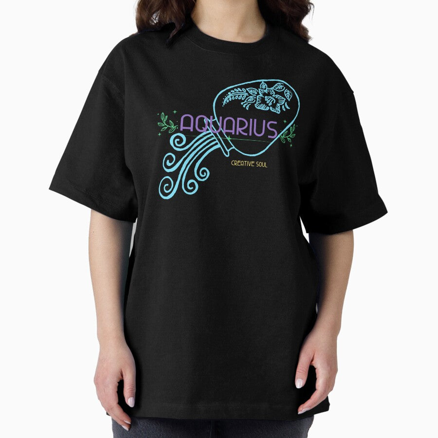 Aquarius Creative Soul Oversized T Shirt