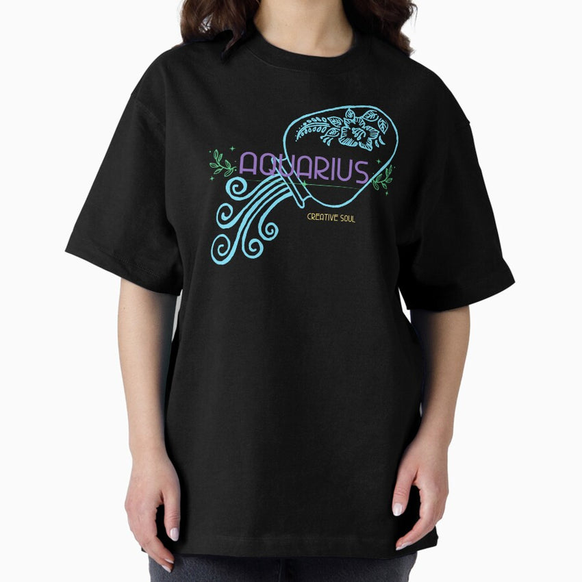 Aquarius Creative Soul Oversized T Shirt