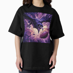 A Baltimore Raven going after the ball. Oversized T-Shirt