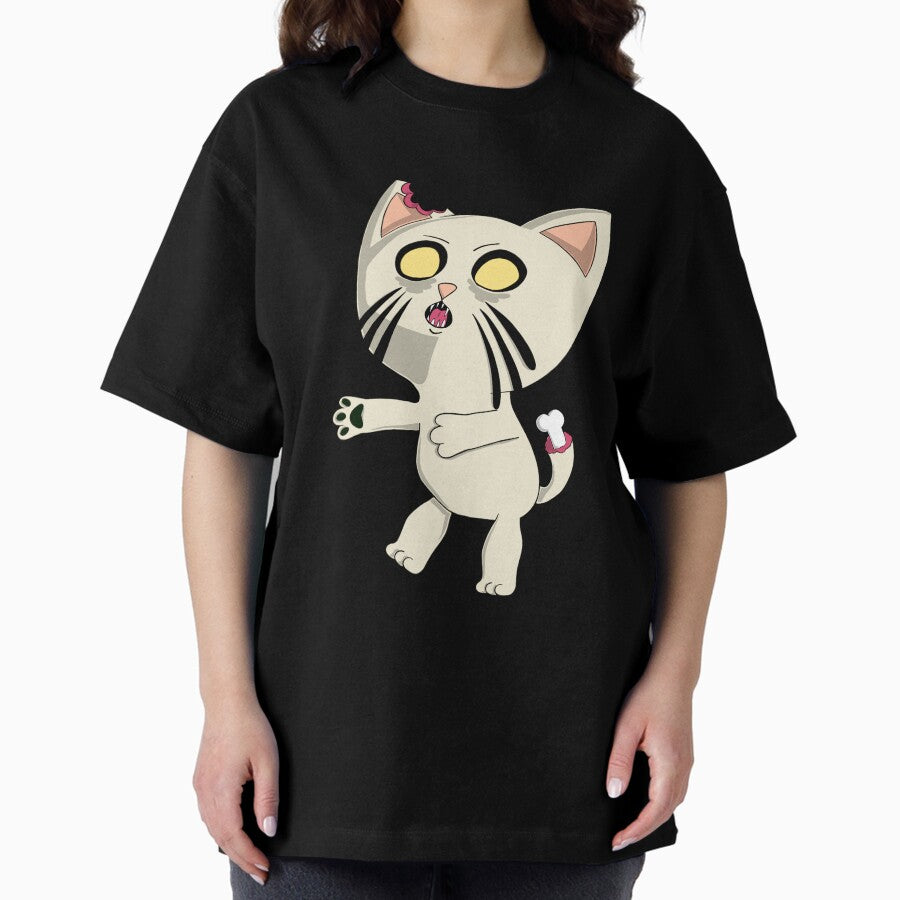 sweet zombie cat Oversized T-Shirt
