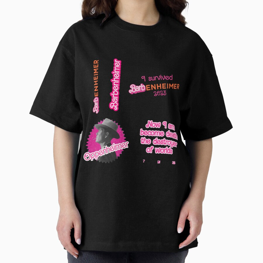 Barbenheimer Stickerspack Of 5 Choose Large Size Oversized T Shirt