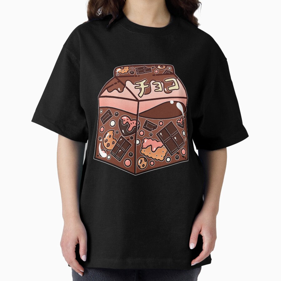 Chocolate Milk Carton Oversized T Shirt
