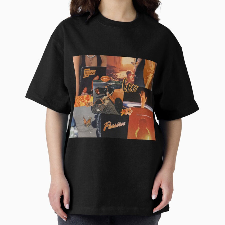 leo collage Oversized T-Shirt