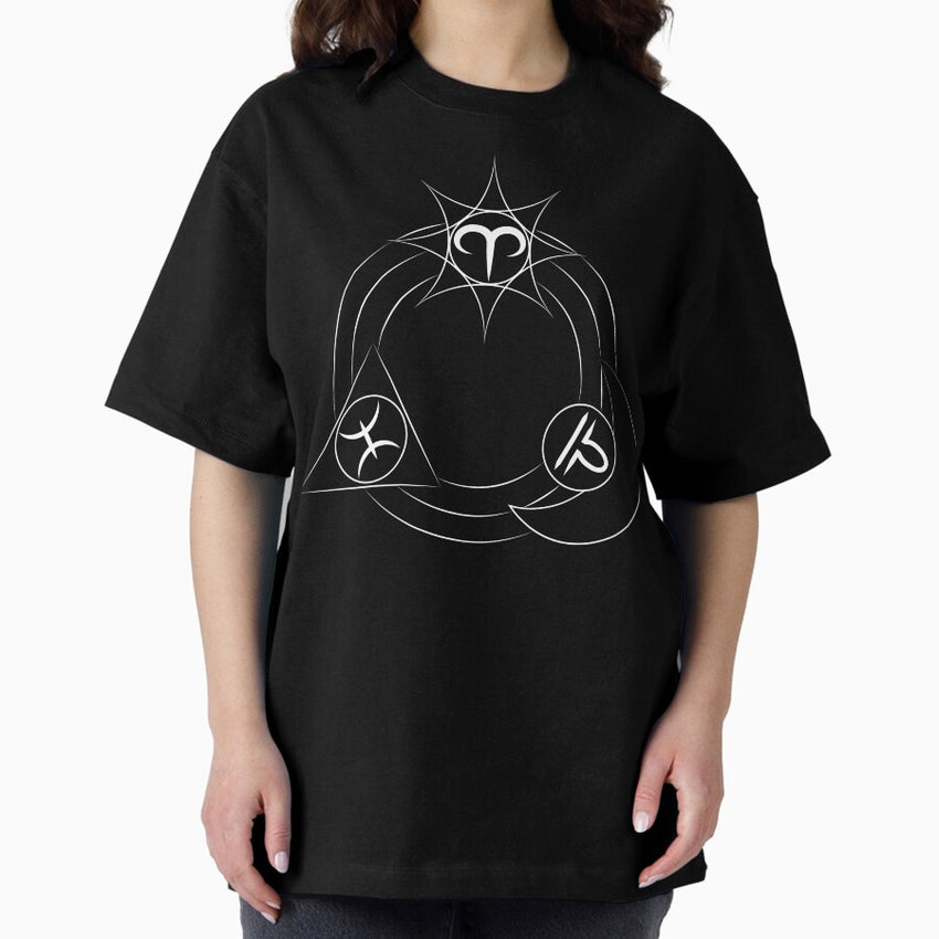 Aries Libra Pisces Oversized T Shirt