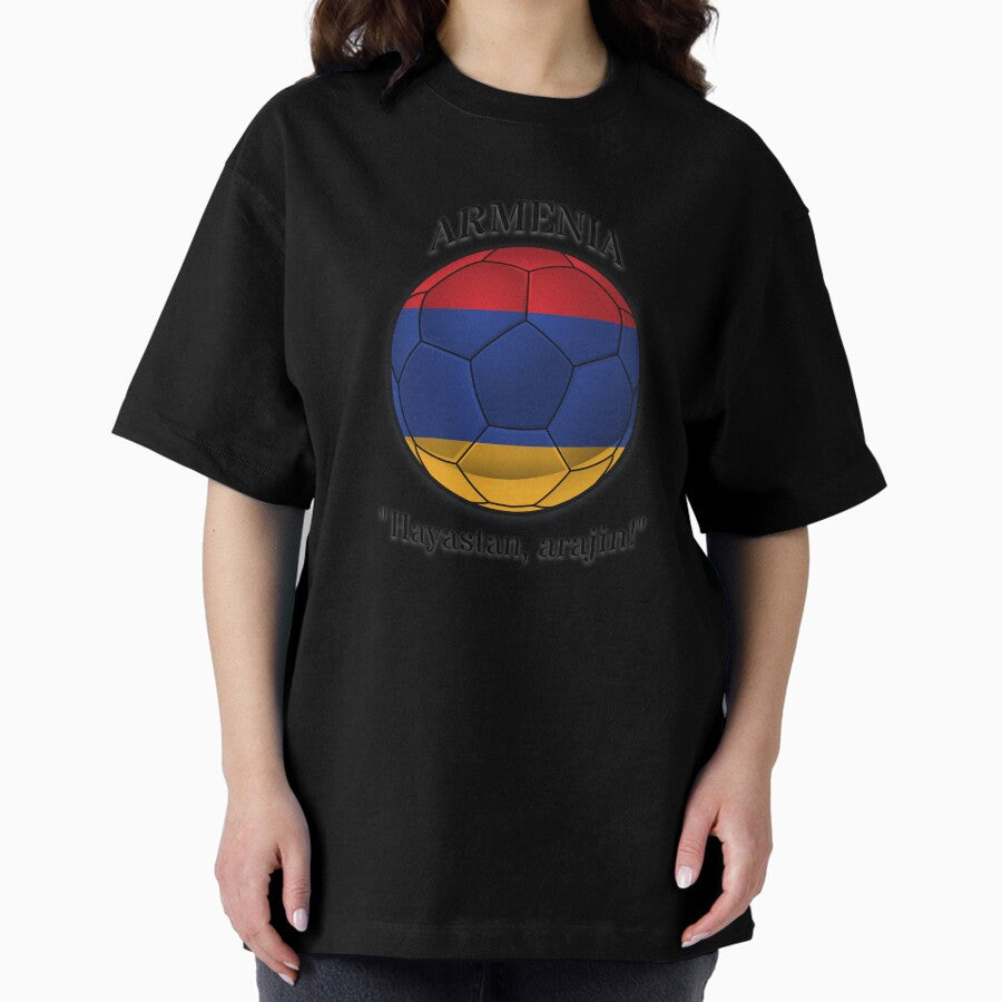 ARMENIA Soccer Flag, football Oversized T-Shirt