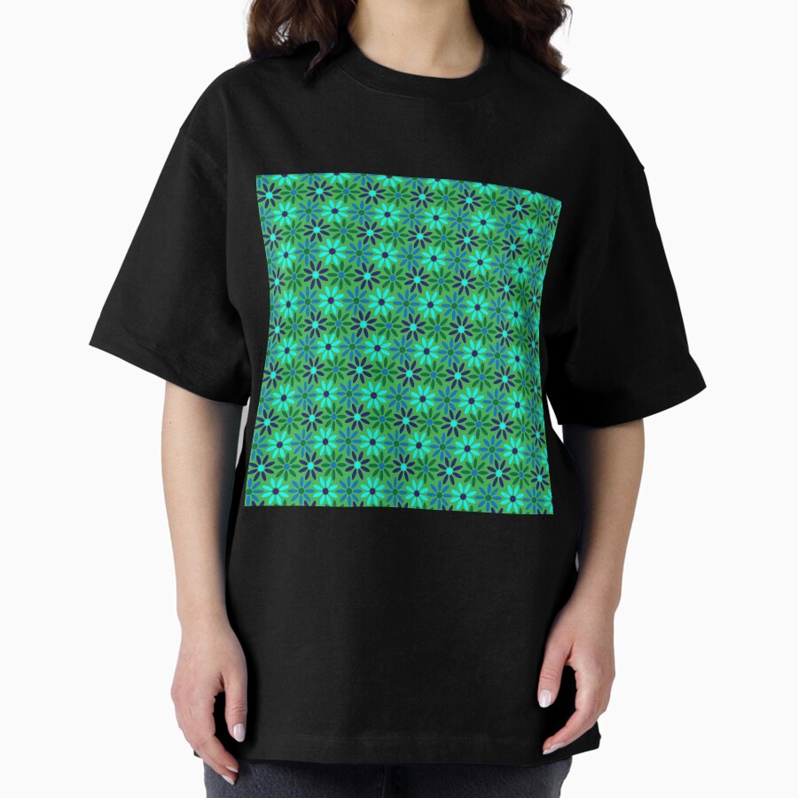 Retro Flower Pattern no. 2 Oversized T-Shirt