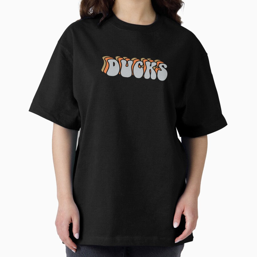 Anaheim Ducks Three Color Bubble Letter Oversized T-Shirt