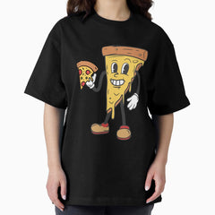 Pizza Lover, cute and funny Pizza Mascot Oversized T-Shirt