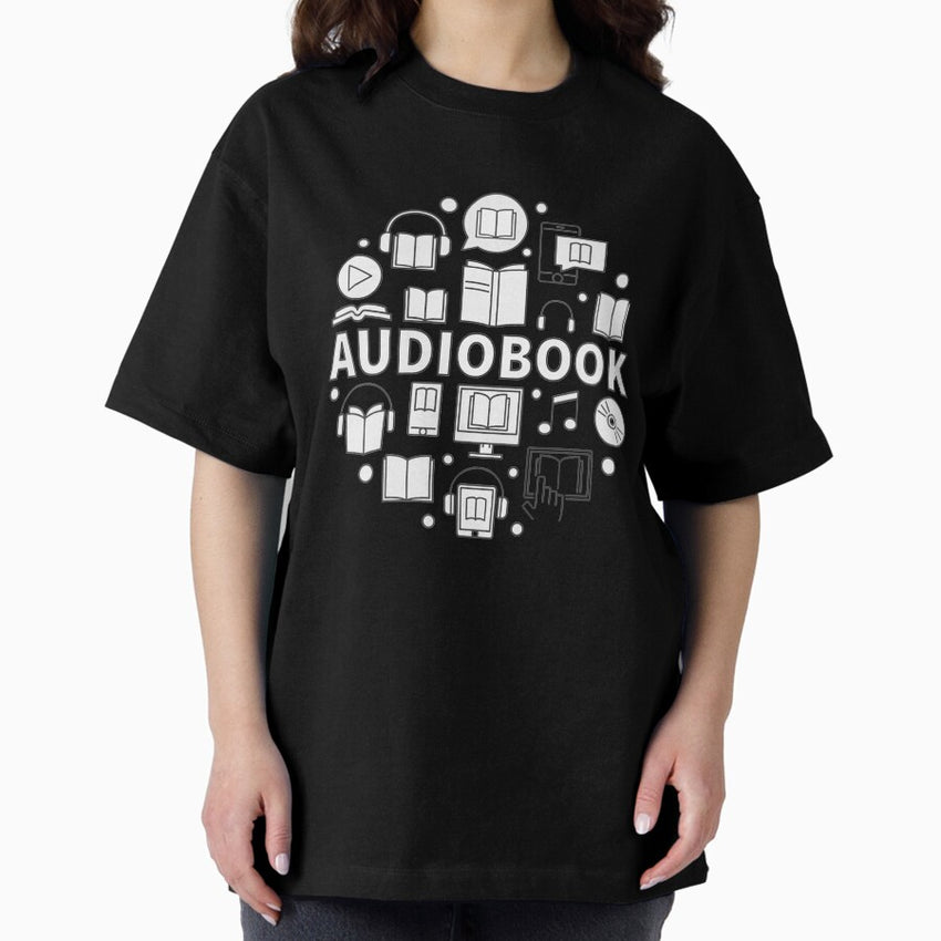 Audiobooks Lover Kindle Lover Book Oversized T Shirt