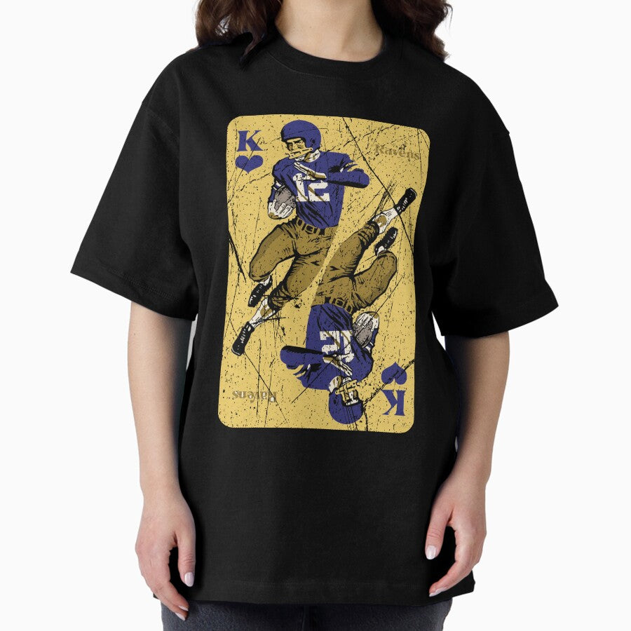 Baltimore Ravens King of Hearts Oversized T-Shirt