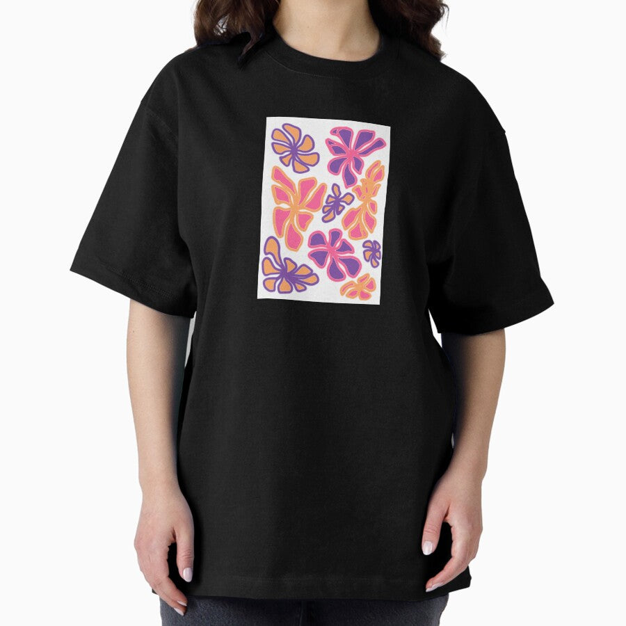colorful summer flowers Oversized T-Shirt