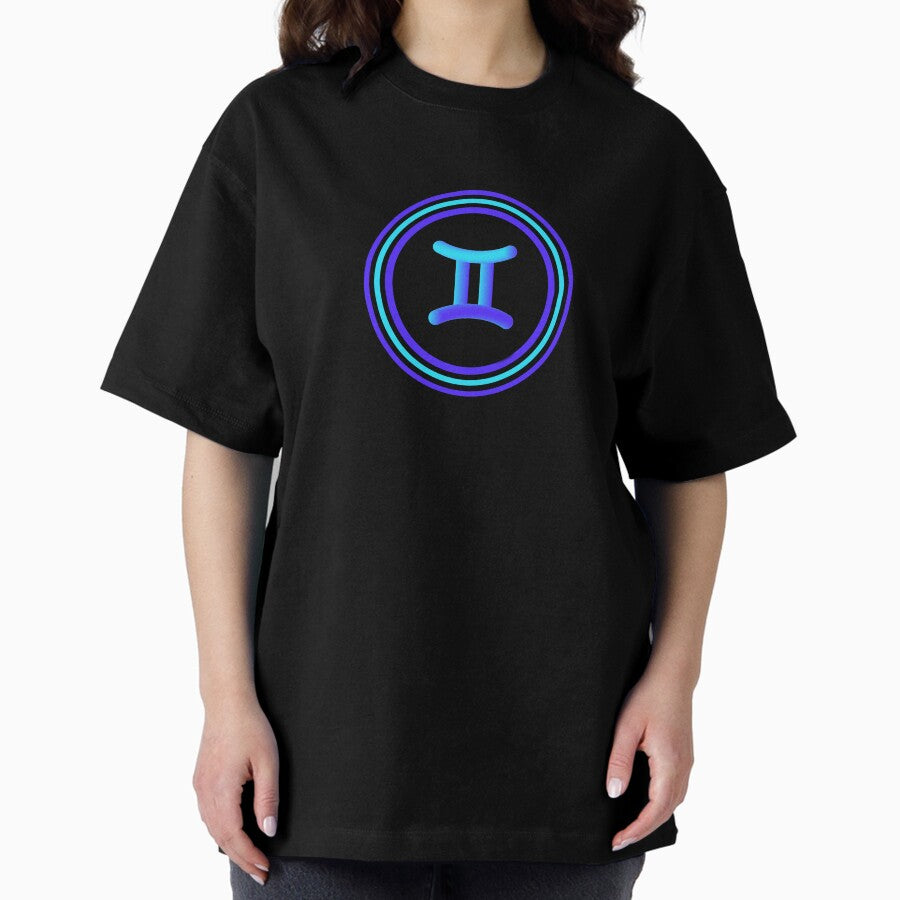 GEMINI ZODIAC SIGN,ZODIAC SYMBOL,ASTROLOGY SIGN Oversized T-Shirt