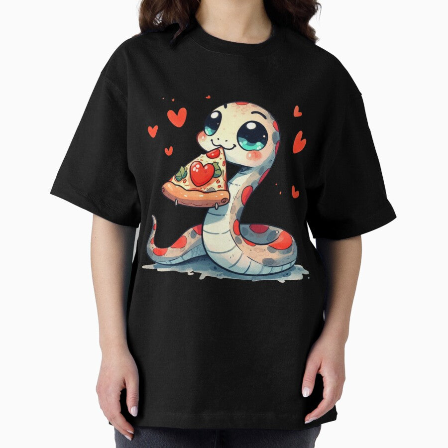 Snakes. Love. Pizza. Oversized T-Shirt