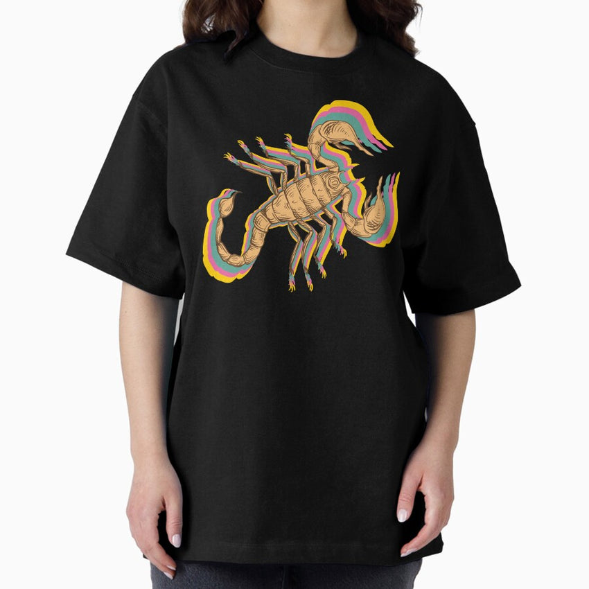 Scorpio Retro Zodiac Sign Oversized T-Shirt